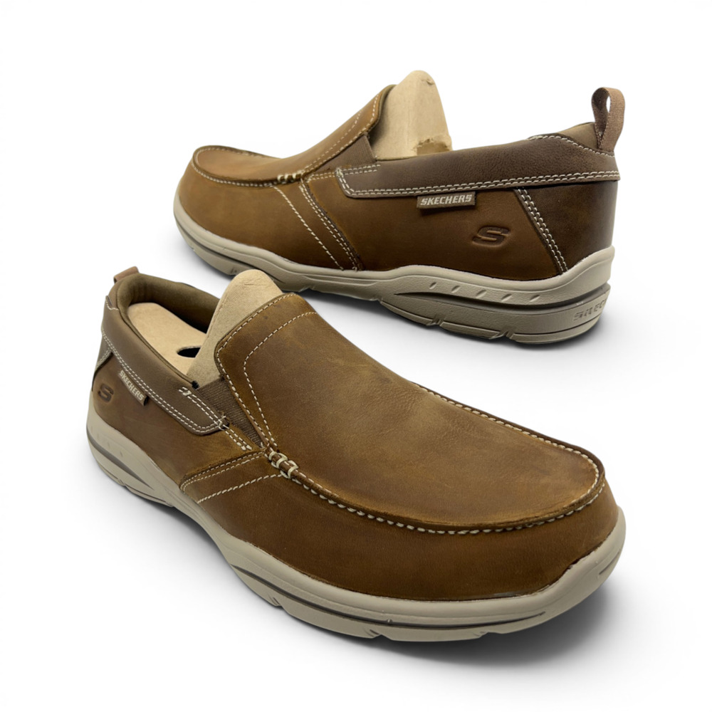 Skechers Harper Forde Men’s 10 X-Wide Leather Loafers